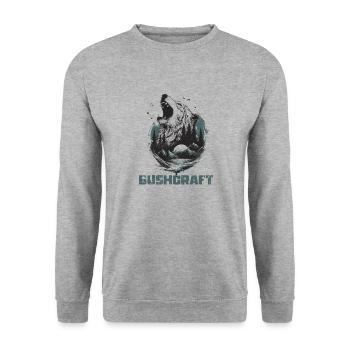 Bushcraft Bushcrafter Outdoor Naturliebhaber - Unisex Pullover - Weißgrau meliert - Vorne - Alina (178cm) & Michal (187cm)