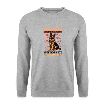 Berger Allemand Race Chien True Love pleure - Sweat-shirt Unisexe - gris chiné - Devant - Alina (178cm) & Michal (187cm)
