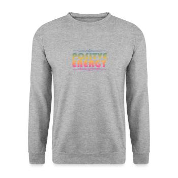Positive Energie für alle Yoga Fans - Unisex Pullover - Weißgrau meliert - Vorne - Alina (178cm) & Michal (187cm)
