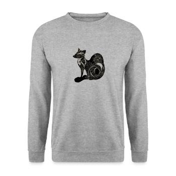 Der Glänzende Fuchs The Shining Fox - Unisex Pullover - Weißgrau meliert - Vorne - Alina (178cm) & Michal (187cm)