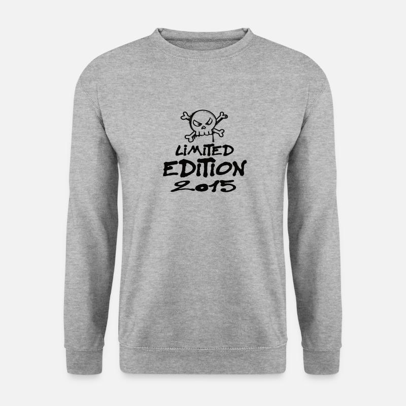 Limited Edition 2015 Geburtstag 2015 Geboren - Unisex Pullover - Weißgrau meliert