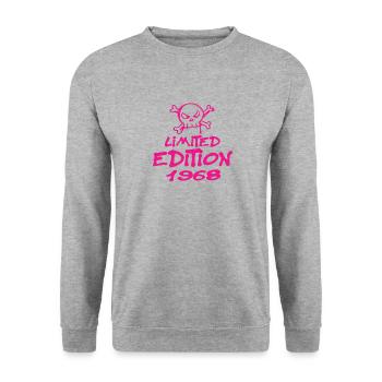 Limited Edition 1968 Birthday Born 1968 - Unisex Sweatshirt - salt & pepper - Front - Alina (178cm) & Michal (187cm)