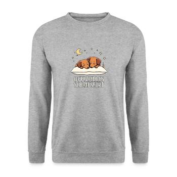 Official Sleeping Shirt Dachshund Pair - Unisex Sweatshirt - salt & pepper - Front - Alina (178cm) & Michal (187cm)
