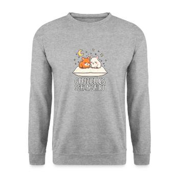 Official Sleep Shirt Hamster Pair - Unisex Sweatshirt - salt & pepper - Front - Alina (178cm) & Michal (187cm)