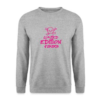 Edition Limitée 1993 Anniversaire Né 1993 - Sweat-shirt Unisexe - gris chiné - Devant - Alina (178cm) & Michal (187cm)