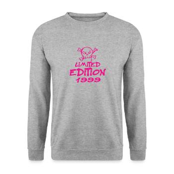 Limited Edition 1999 Birthday Born 1999 - Unisex Sweatshirt - salt & pepper - Front - Alina (178cm) & Michal (187cm)