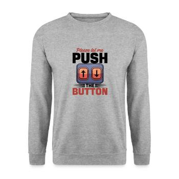 Ascenseur bambin & enfants S’il vous plaît laissez-moi pousser le - Sweat-shirt Unisexe - gris chiné - Devant - Alina (178cm) & Michal (187cm)