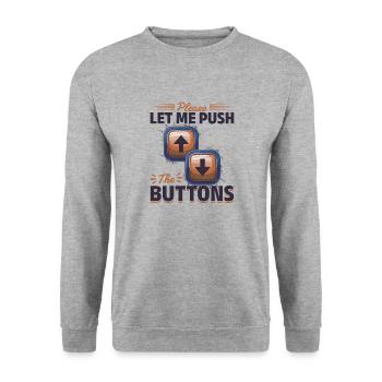 Ascenseur bambin & enfants S’il vous plaît laissez-moi pousser le - Sweat-shirt Unisexe - gris chiné - Devant - Alina (178cm) & Michal (187cm)