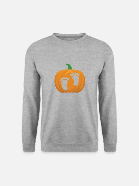 Wartezeit bei der Ankündigung einer schwangeren Schwangerschaft - Unisex Pullover - Weißgrau meliert