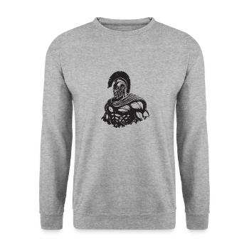Spartan Gladiator Muscles Musculation - Sweat-shirt Unisexe - gris chiné - Devant - Alina (178cm) & Michal (187cm)
