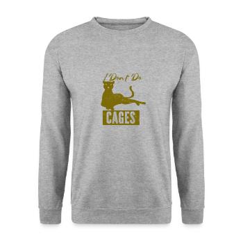 Tigre - Afrique - Nature sauvage - Conservation de la nature - Sweat-shirt Unisexe - gris chiné - Devant - Alina (178cm) & Michal (187cm)