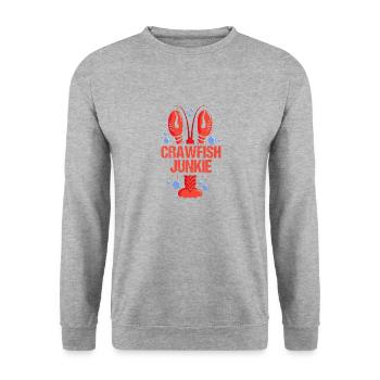 Crayfish junkie - Unisex Sweatshirt - salt & pepper - Front - Alina (178cm) & Michal (187cm)