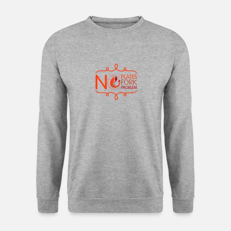 No plate-fork problem - Unisex Sweatshirt - salt & pepper