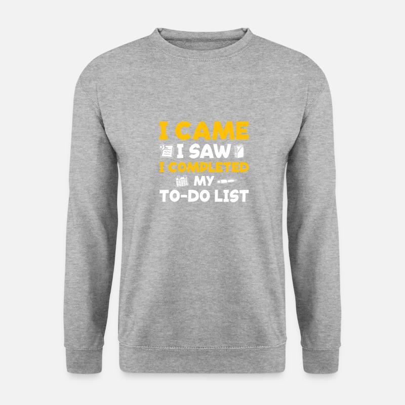 Büro Humor - Unisex Pullover - Weißgrau meliert