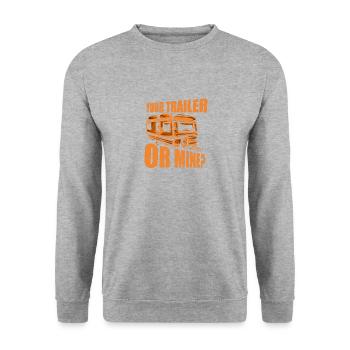 Votre pendentif ou le mien - Sweat-shirt Unisexe - gris chiné - Devant - Alina (178cm) & Michal (187cm)