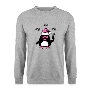 Noël du canard de plage - Sweat-shirt Unisexe - gris chiné - Devant - Alina (178cm) & Michal (187cm)