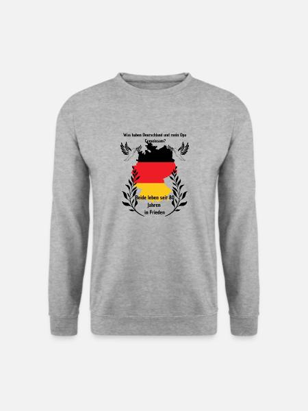 Frieden in Deutschland - Unisex Pullover - Weißgrau meliert