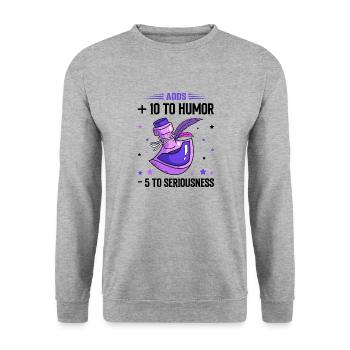 Potion Fantasy Enthusiast RPG Gamer - Unisex Sweatshirt - salt & pepper - Front - Alina (178cm) & Michal (187cm)