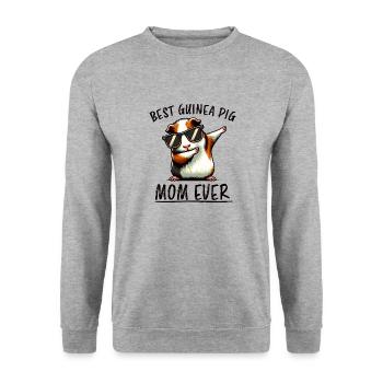 Dicton de cochon d’Inde, Cadeau de cochon d’Inde - Sweat-shirt Unisexe - gris chiné - Devant - Alina (178cm) & Michal (187cm)