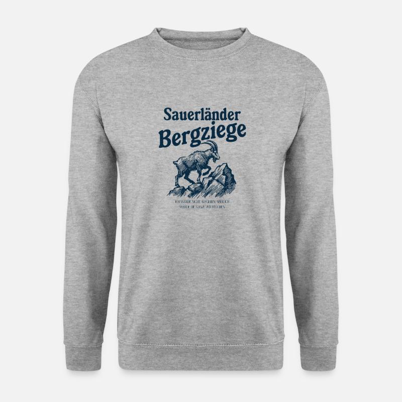 Sauerländer Bergziege - Unisex Pullover - Weißgrau meliert