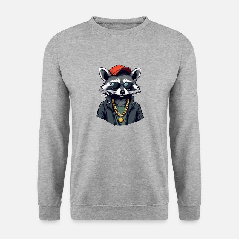 WASCHBÄR - Unisex Pullover - Weißgrau meliert