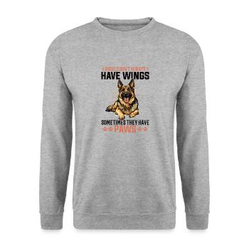 German Shepherd Lover Dog Owner - Unisex Sweatshirt - salt & pepper - Front - Alina (178cm) & Michal (187cm)