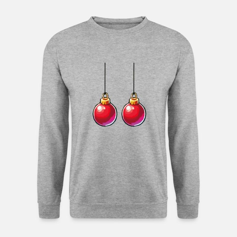 Weihnachtskugel - Unisex Pullover - Weißgrau meliert