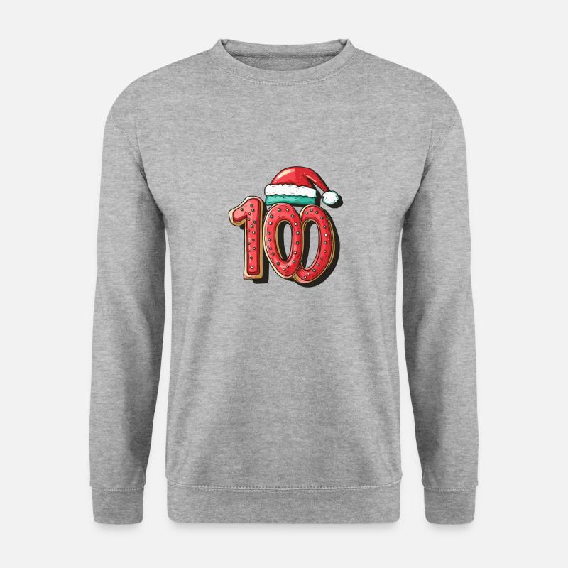 100 Number Christmas Biscuit - Unisex Sweatshirt - salt & pepper