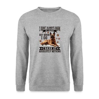 Belgian Malinois Dog Owner - Unisex Sweatshirt - salt & pepper - Front - Alina (178cm) & Michal (187cm)