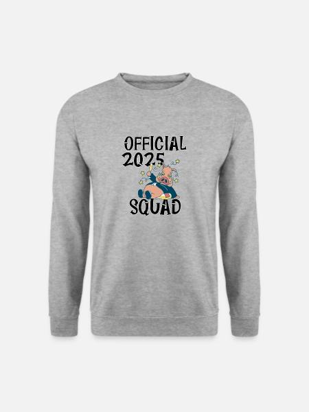 Official 2025 Squad, das Sylvester/Neujahrs-Design - Unisex Pullover - Weißgrau meliert