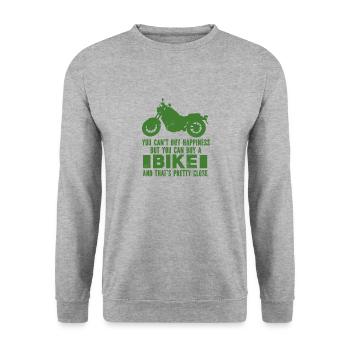 Motorcycle Motocross Bike Racing Motorsport - Unisex Sweatshirt - salt & pepper - Front - Alina (178cm) & Michal (187cm)