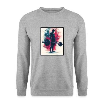 Training & Muscle Building: Chic Gift - Unisex Sweatshirt - salt & pepper - Front - Alina (178cm) & Michal (187cm)