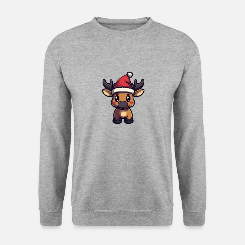 Moose Christmas Cute - Unisex Sweatshirt - salt & pepper