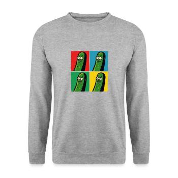 Cornichons amusants pour les végétaliens et les végétariens dans l’alimentation - Sweat-shirt Unisexe - gris chiné - Devant - Alina (178cm) & Michal (187cm)