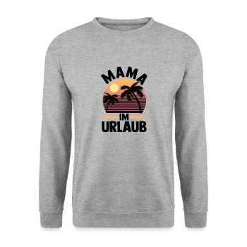 Vacancier Mère Maman - Sweat-shirt Unisexe - gris chiné - Devant - Alina (178cm) & Michal (187cm)