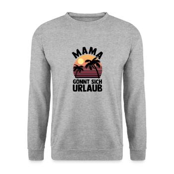 Vacancier Mère Maman - Sweat-shirt Unisexe - gris chiné - Devant - Alina (178cm) & Michal (187cm)