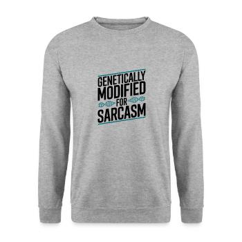 Sarcasm Genes DNA Genetics - Unisex Sweatshirt - salt & pepper - Front - Alina (178cm) & Michal (187cm)