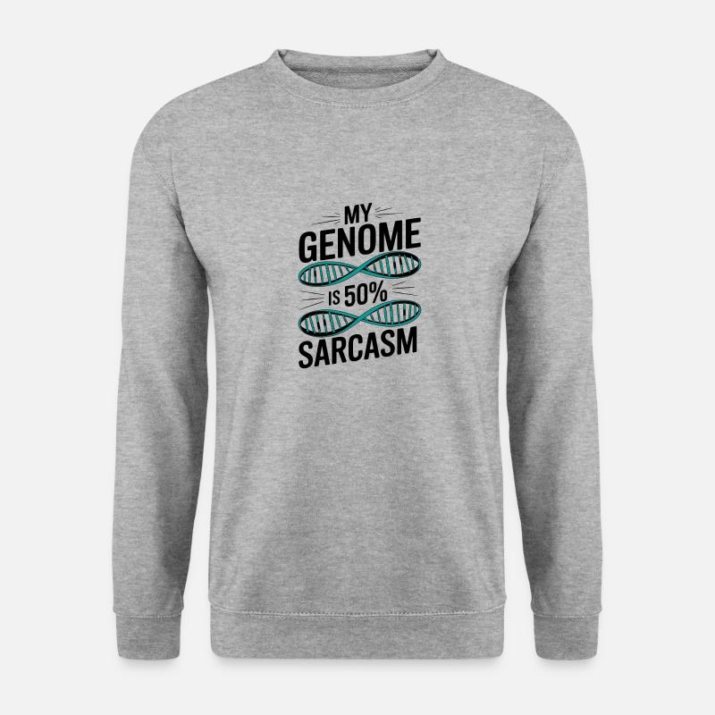 Sarcasm Genes DNA Genetics - Unisex Sweatshirt - salt & pepper