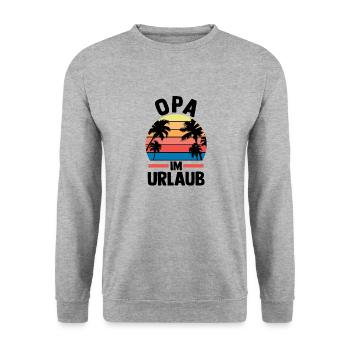 Vacances Vacancier Grand-père Papy - Sweat-shirt Unisexe - gris chiné - Devant - Alina (178cm) & Michal (187cm)