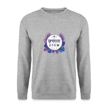 Grèce Crew Coloré - Sweat-shirt Unisexe - gris chiné - Devant - Alina (178cm) & Michal (187cm)