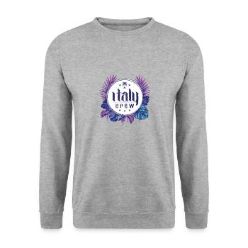 Italien Crew Bunt - Unisex Pullover - Weißgrau meliert - Vorne - Alina (178cm) & Michal (187cm)