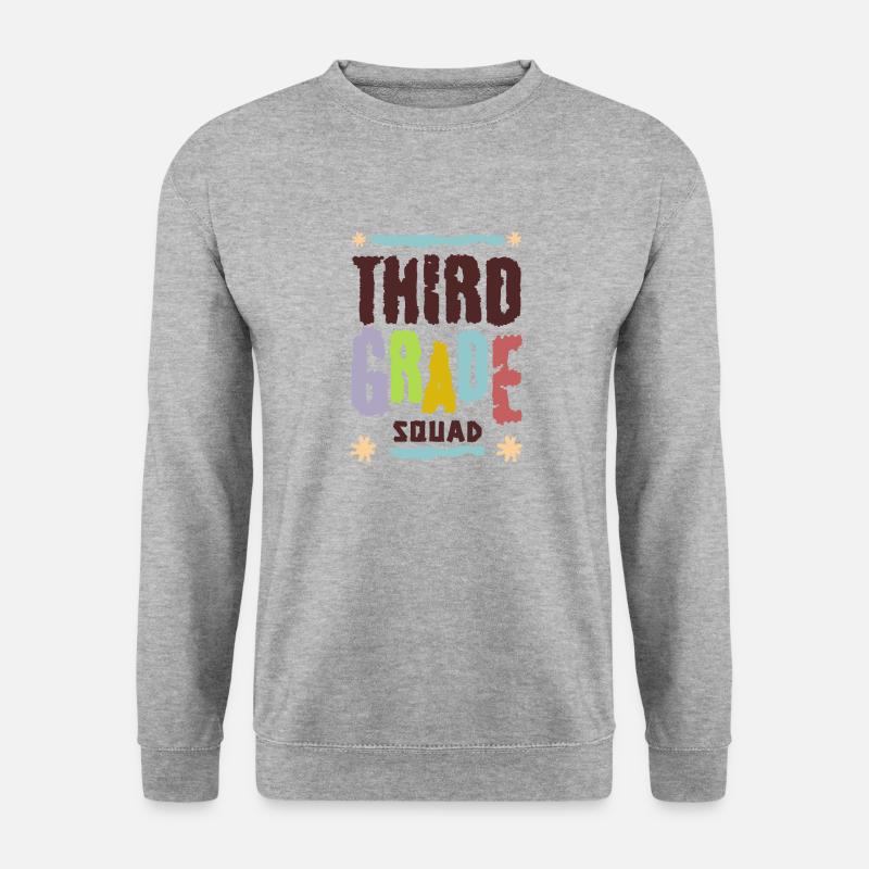 Kader dritte Klasse Schule - Unisex Pullover - Weißgrau meliert