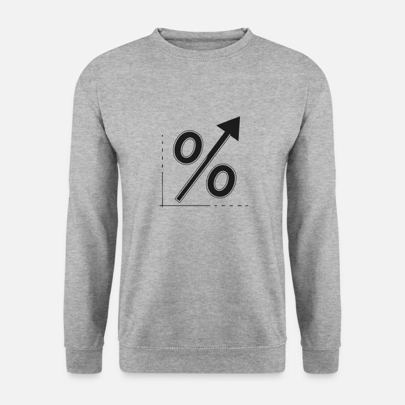 WAHRER WERT - Unisex Pullover - Weißgrau meliert