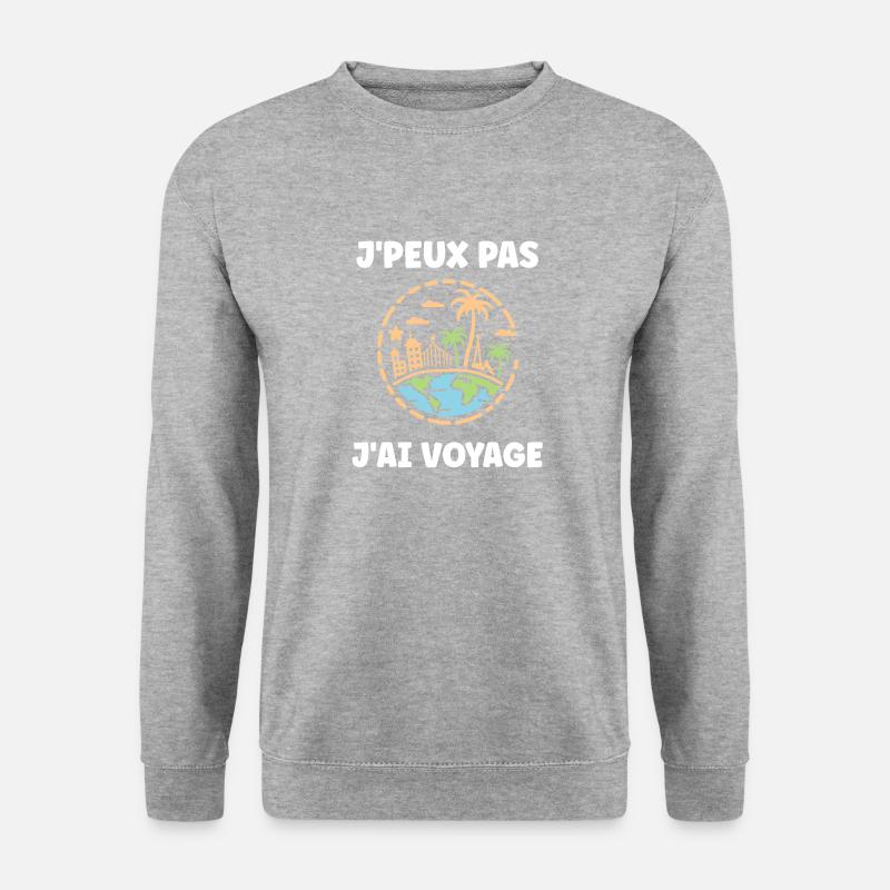Reise Humor Urlaub - Unisex Pullover - Weißgrau meliert