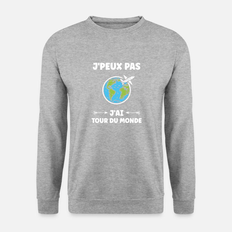 Reise Humor Urlaub - Unisex Pullover - Weißgrau meliert