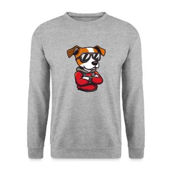 Dog Sunglasses - Unisex Sweatshirt - salt & pepper - Front - Alina (178cm) & Michal (187cm)