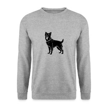 Australian Shepherd Dog - Unisex Sweatshirt - salt & pepper - Front - Alina (178cm) & Michal (187cm)