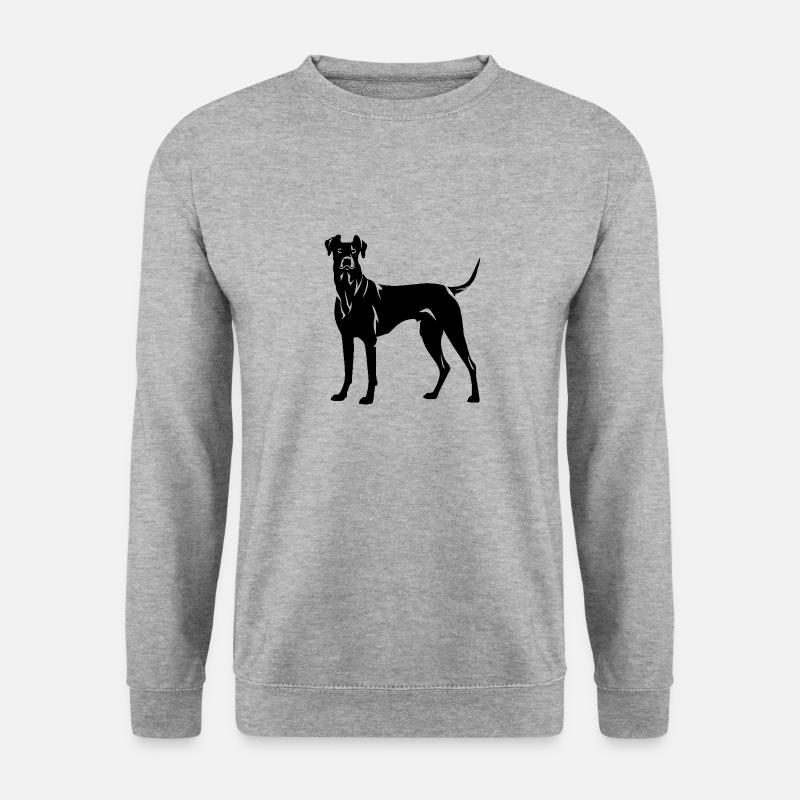 Great Dane Hund - Unisex Pullover - Weißgrau meliert