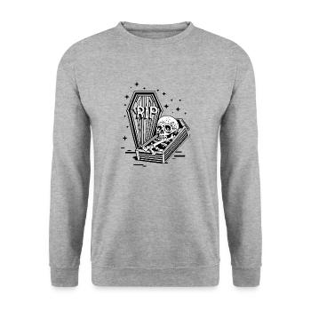 RIP - Unisex Sweatshirt - salt & pepper - Front - Alina (178cm) & Michal (187cm)