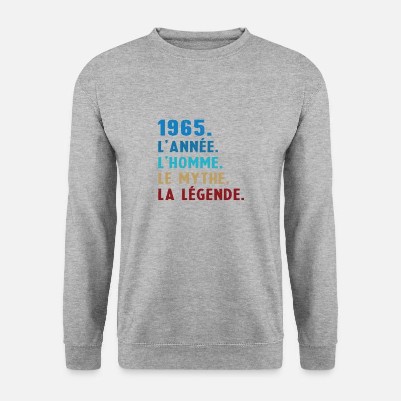 1965 Year Man Myth Legend - Unisex Sweatshirt - salt & pepper
